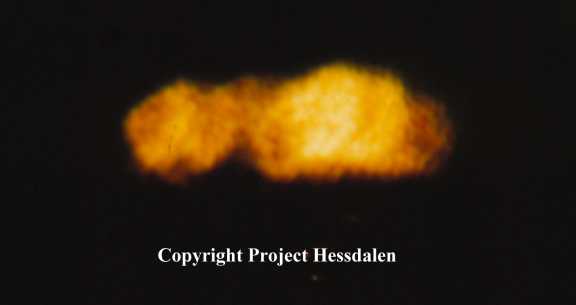 Picture of the Hessdalen phenomena that has the form as a trailer