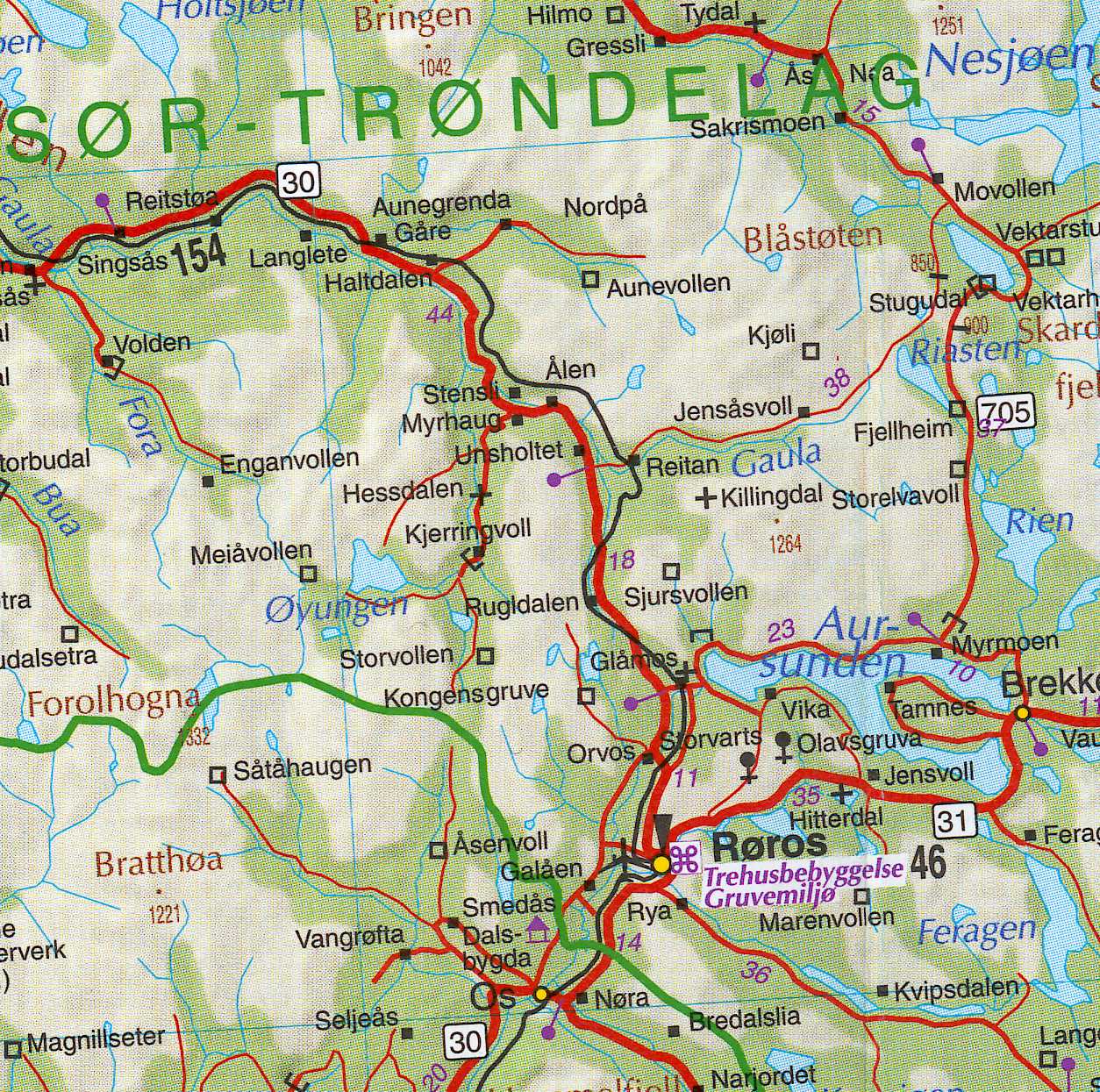 Map of the Hessdalen district