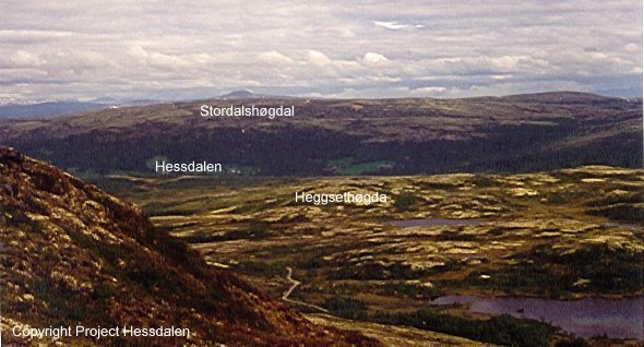 Hessdalen, A view from the mountain Finnsåhøgda (south), towards east