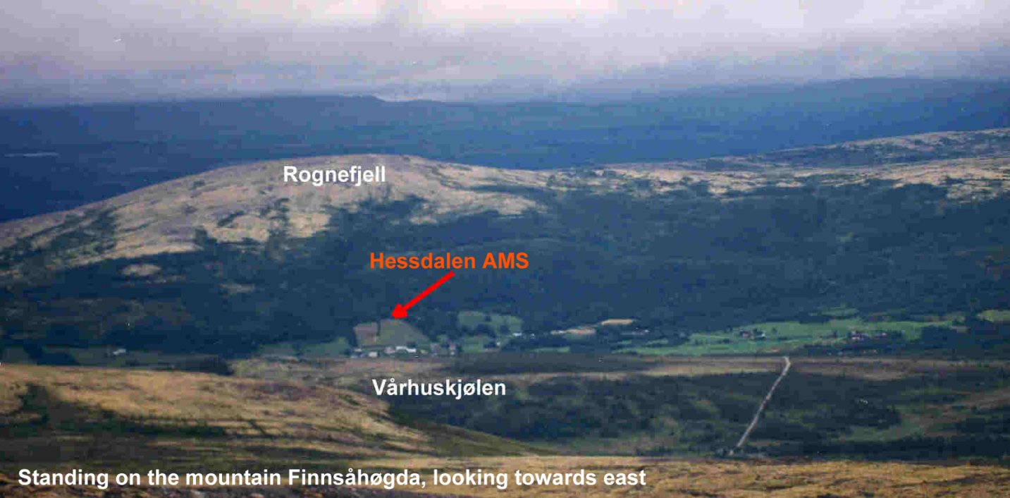 Hessdalen, utsikt mot øst, fra Finnsåhøgda