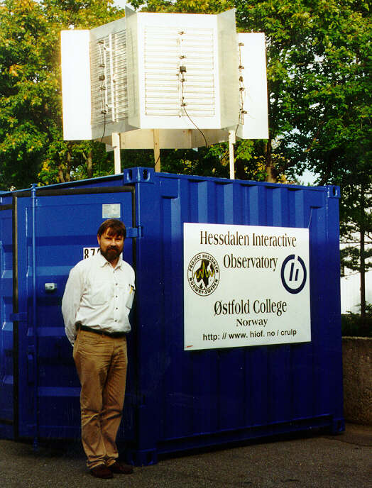 The container, before it is sent to Hessdalen