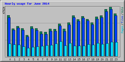 Hourly usage for June 2014