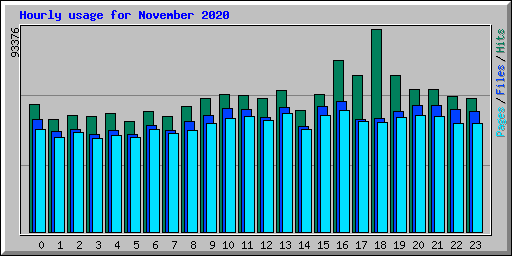 Hourly usage for November 2020