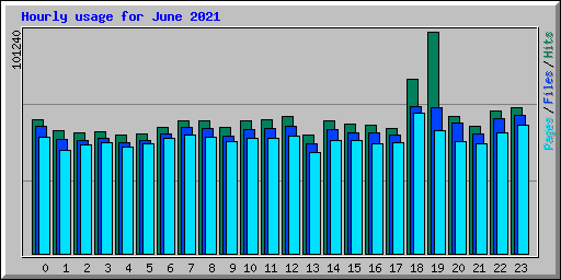 Hourly usage for June 2021