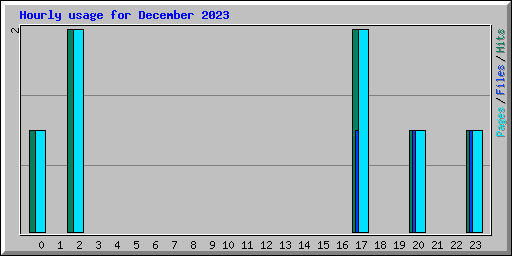 Hourly usage for December 2023